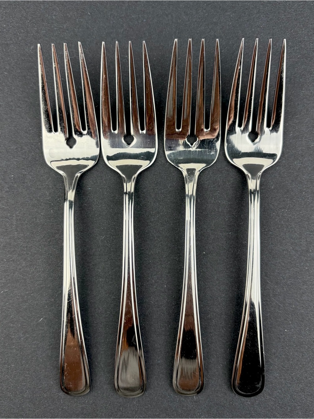 Lagostina MARINA Stainless Salad Forks Lot Of Four, 18-10 Glossy Korea
